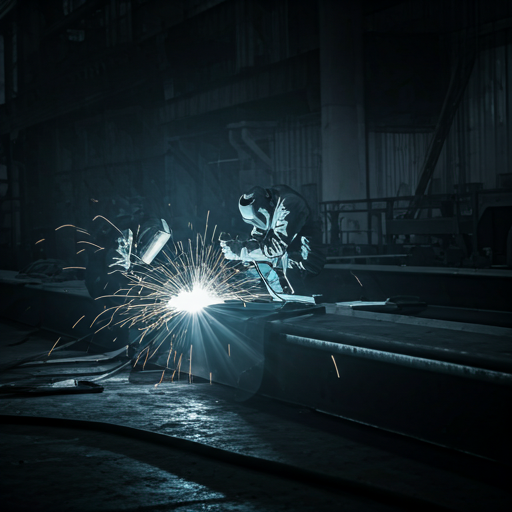 Industrial machinery undergoing workshop repair
